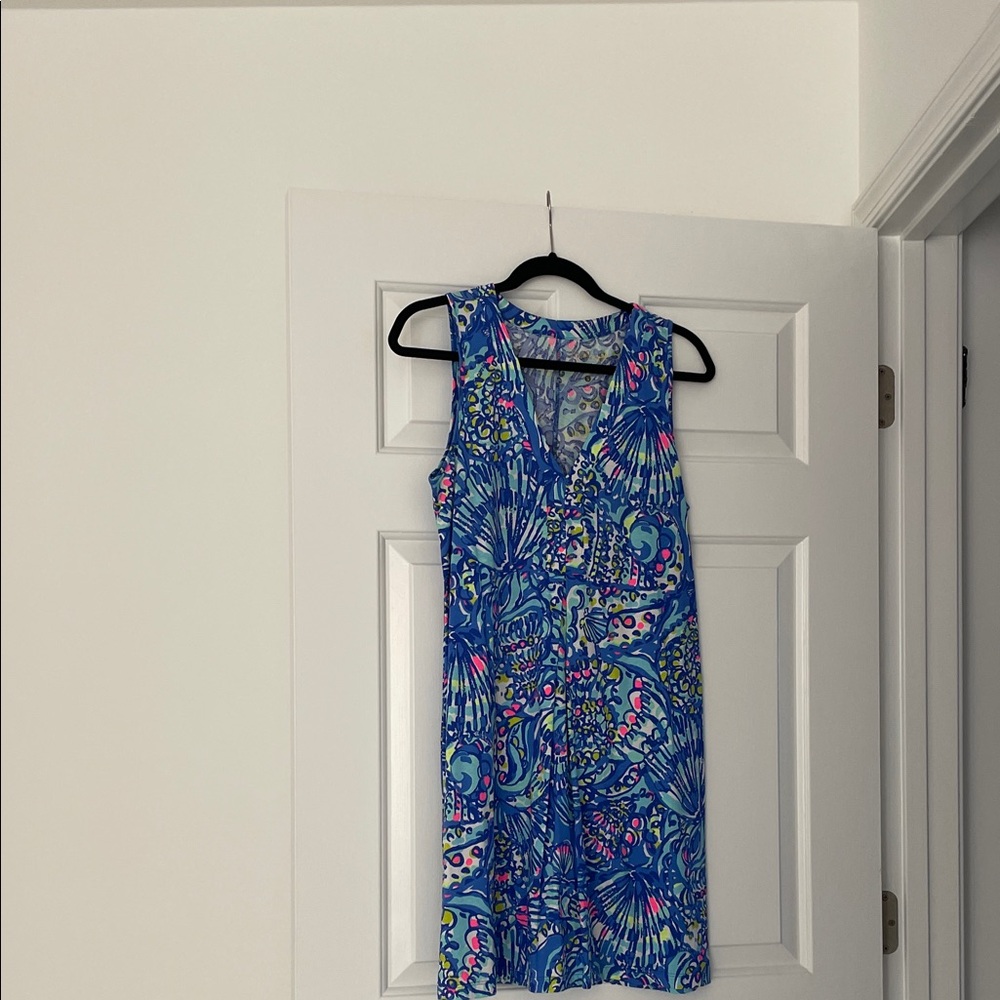 Lilly Pulitzer Blue and Pink Patterned Dress